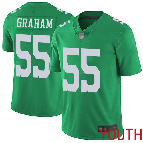 Youth Philadelphia Eagles #55 Brandon Graham Limited Green Rush Vapor Untouchable NFL Jersey Football->youth nfl jersey->Youth Jersey